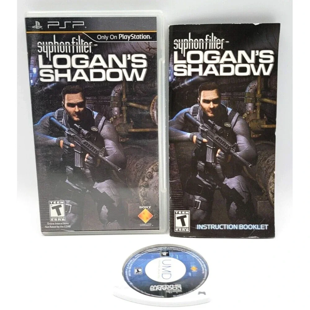SYPHON FILTER LOGAN'S SHADOW COMPLETE CIB SONY PSP TESTED & WORKS GREAT